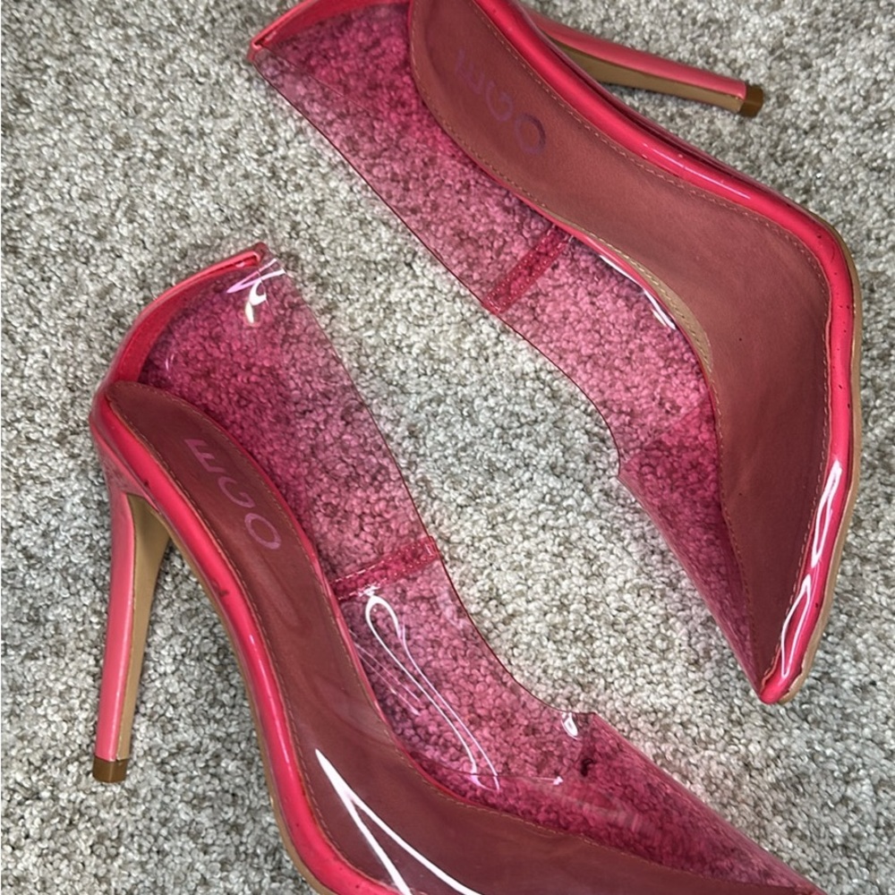 Women's Transparent Pink Stiletto Heels